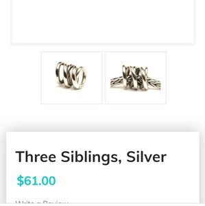 Trollbeads Three Siblings, Silver